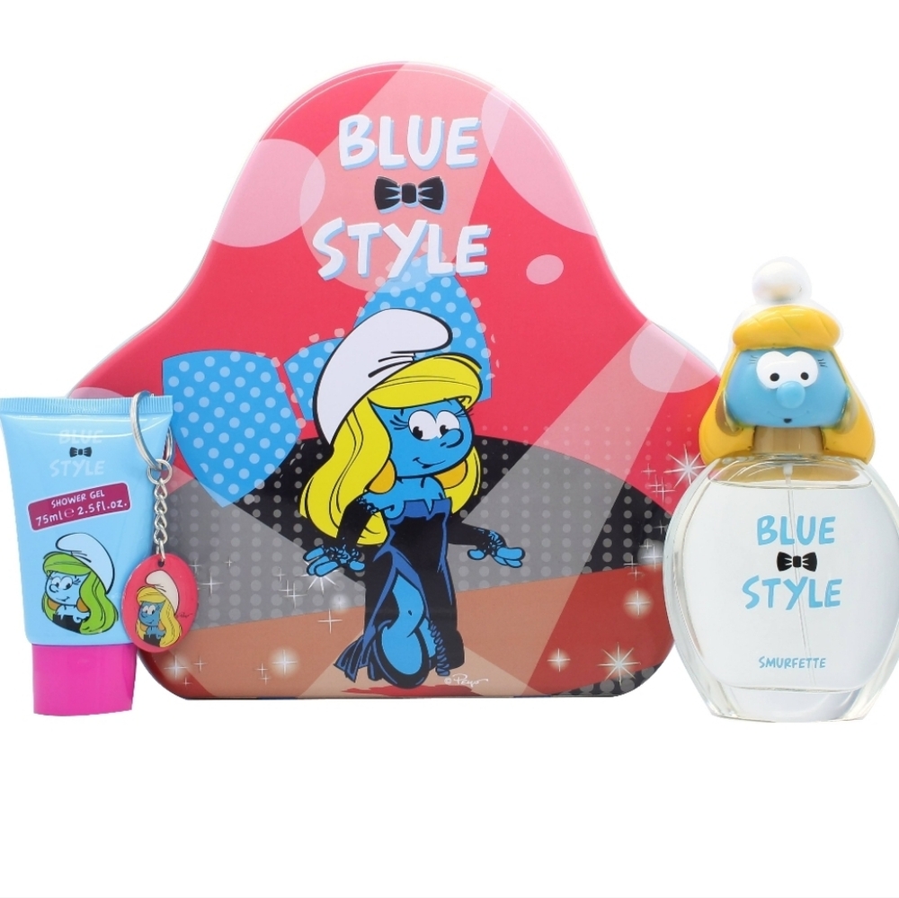 Nwt Smurfs Smurfette Blue Perfume Cartoon Gift Set & Body Wash Kid Teen Adult